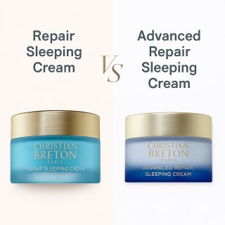 Najděte svého nočního spojence! ✨ 🩵Repair Sleeping Cream – ideální pro pleť s prvními známkami stárnutí (30+). Zpevňuje...